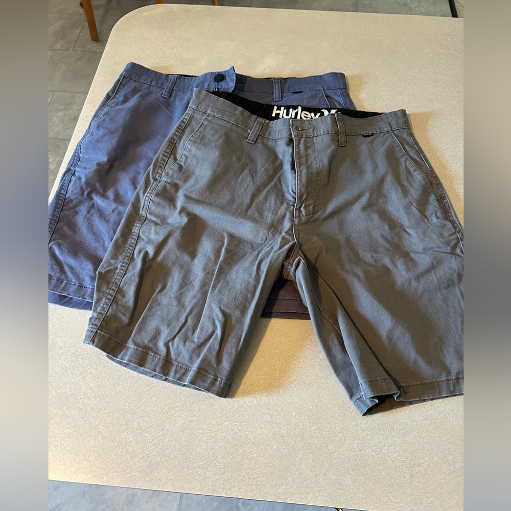 Hurley Shorts 2 pairs grey and blue